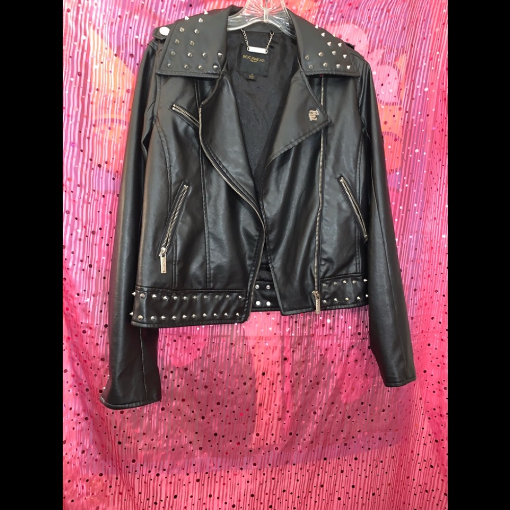 RocaWear Studded Faux Leather Jacket